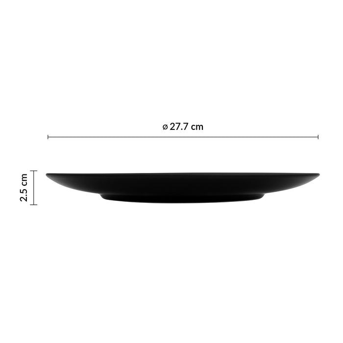 Plato Coupe 27.7 cm Negro Modulo Nature