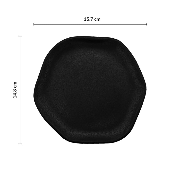Plato Organico Coupe 15.7 Cm Negro Pluton Cosmos