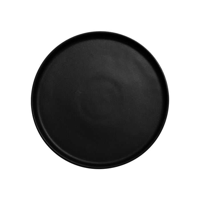 Plato Trinche con Borde Alto Apilable 20.4 cm Negro Pluton Rustic