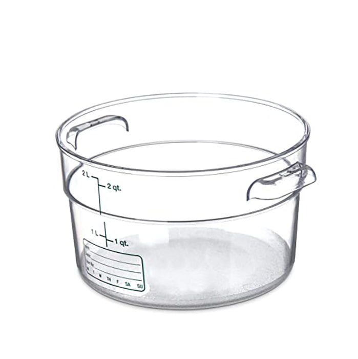 Lote de 448 Piezas Contenedor Redondo 1.8 Lt Policarbonato Transparente 10.7x17.4 cm