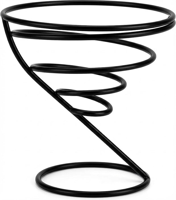 Lote de 72 Piezas Cono Tipo Espiral 17.8x21 cm Cromado Negro