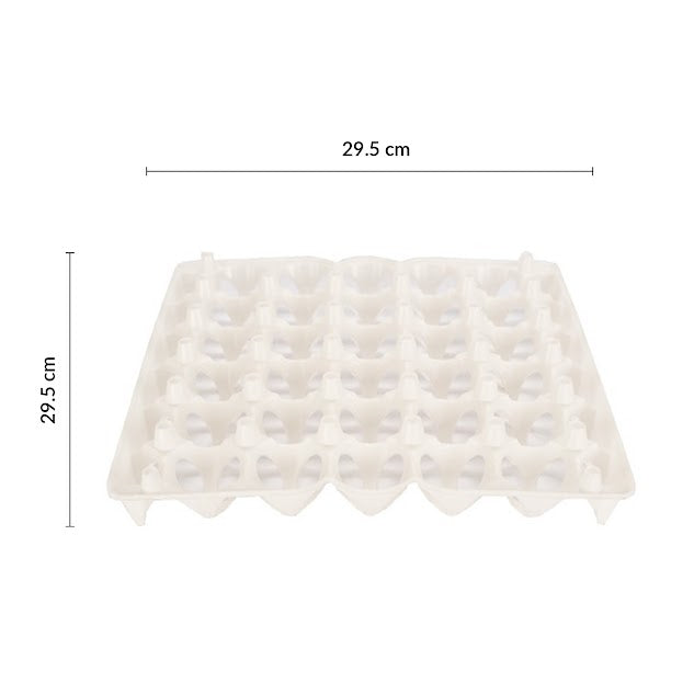 Charola Para Huevo 30 Cavidades 29.5 x 29.5 cm Plastico Blanco