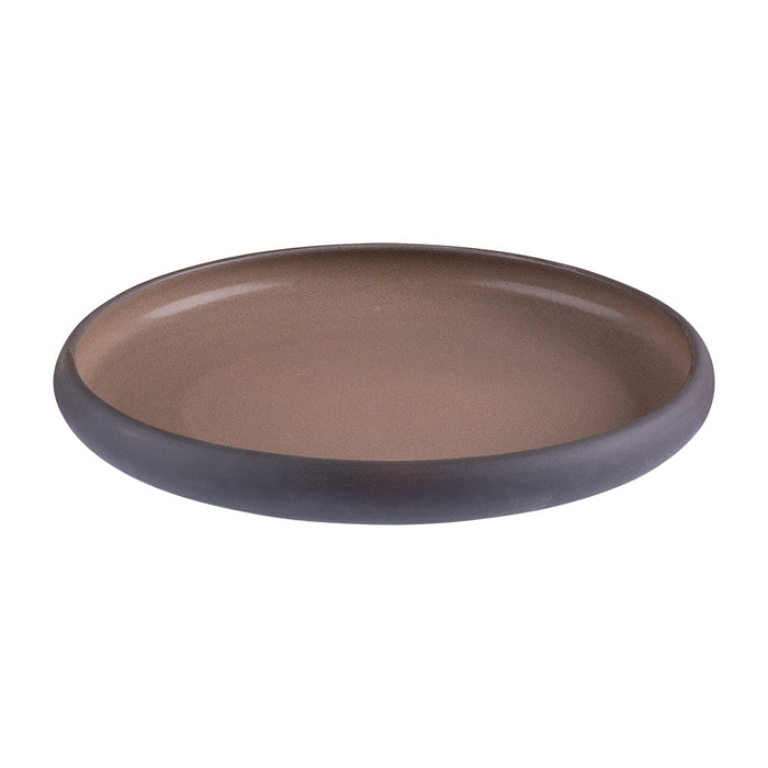 Plato Borde Alto 22cm Taupe Celesta