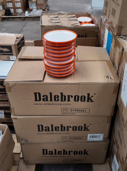 Lote de 100 Piezas Plato Sushi 14x2.2 cm Melamina Naranja