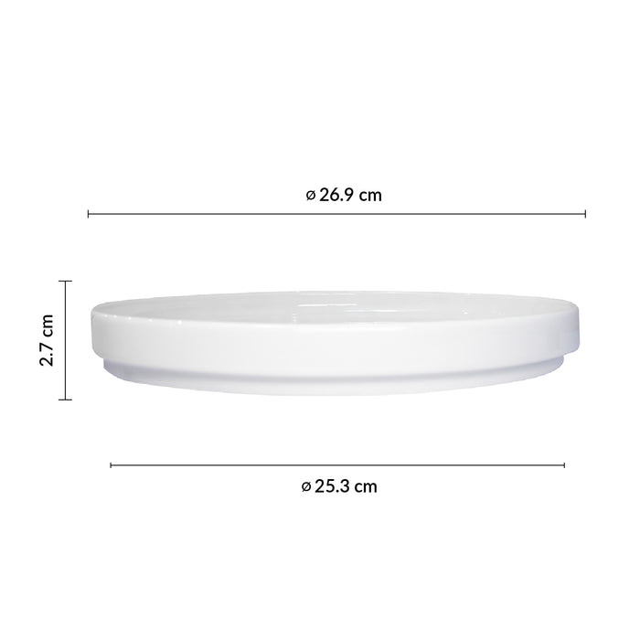 Plato Plano Borde Bajo 26.9 cm Nordic