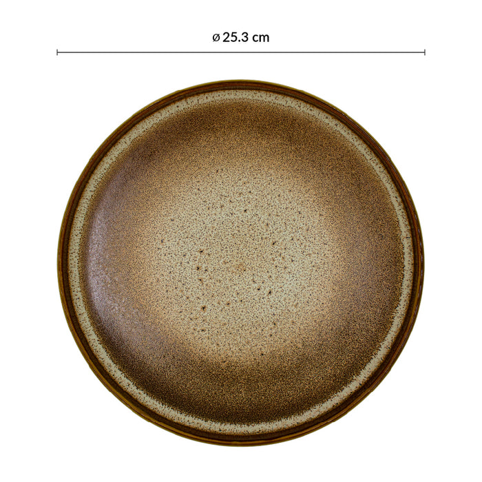 Plato Trinche Apilable 25.3 cm Cafe Arica Artisan