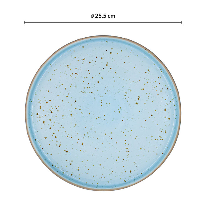 Plato Trinche Apilable 25.5 cm Azul Claro Trevone Artisan