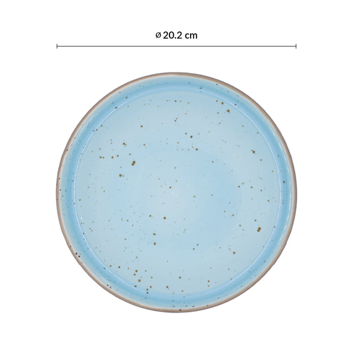 Plato Hondo Apilable 20.2 cm Azul Claro Trevone Artisan