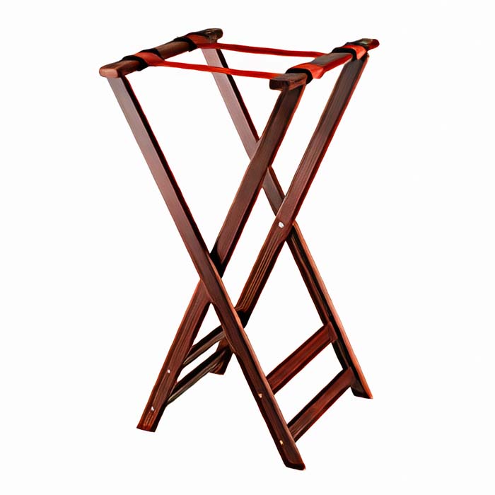 Tijera Porta Charola Madera Caoba